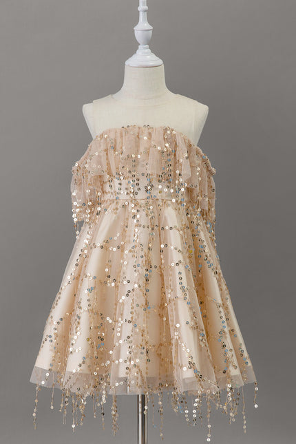 Robe Cérémonie Pailletée Dorée