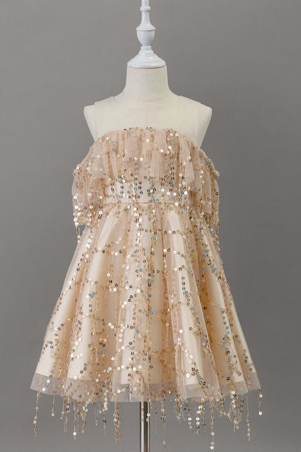 Robe Cérémonie Pailletée Dorée