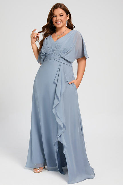 Robe Cérémonie Longue Volants Rose - gallery 6