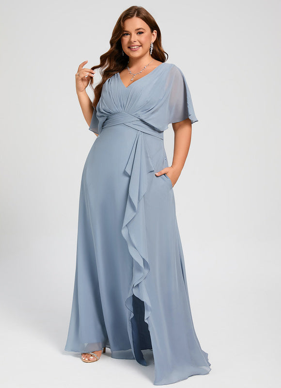 Robe Cérémonie Longue Volants Rose - gallery 6