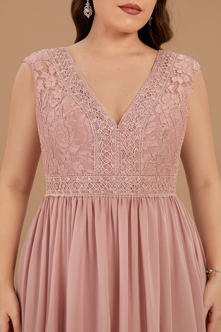 Robe Cérémonie Longue Rose Élégante - gallery 7
