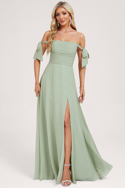Robe Cérémonie Fluide Vert Amande - gallery 3