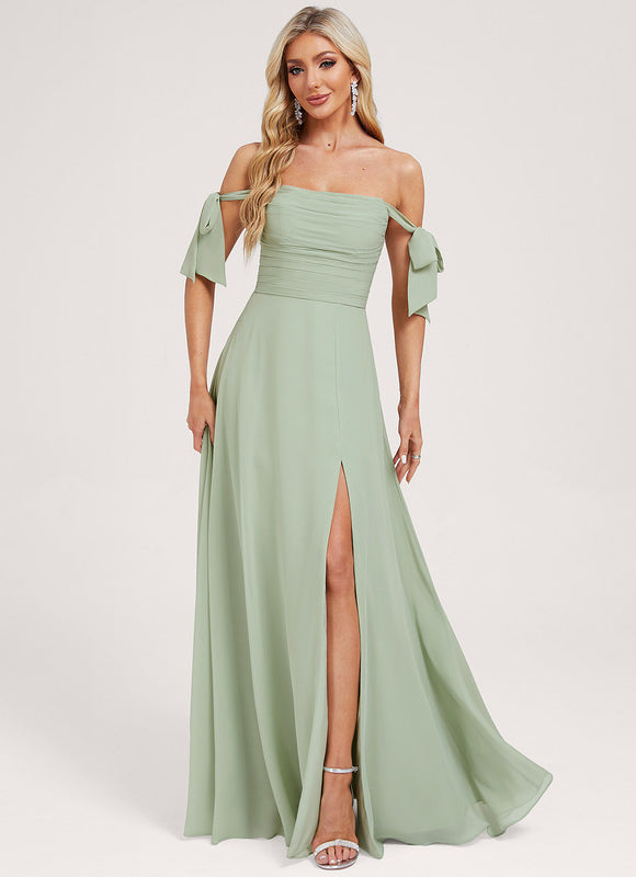 Robe Cérémonie Fluide Vert Amande - gallery 3