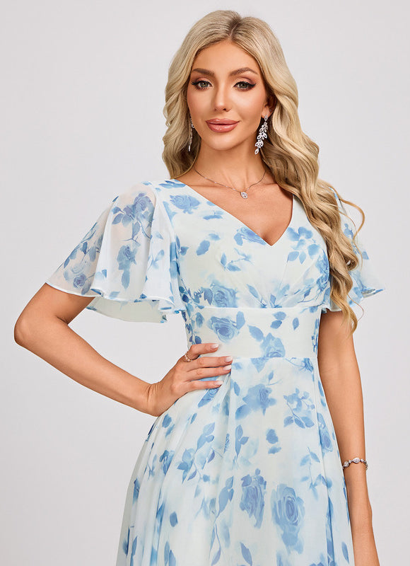 Robe Cérémonie Fluide Marine Élégante - gallery 4