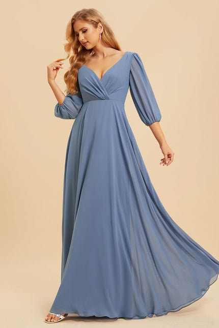 Robe Cérémonie Longue Volants Rose - gallery 3