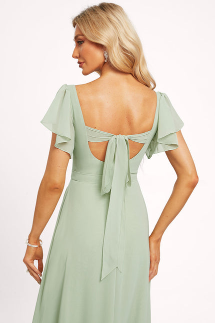 Robe Cérémonie Longue Volants Rose - gallery 2