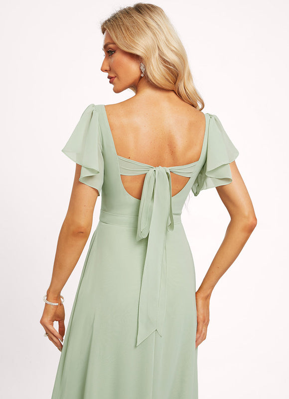 Robe Cérémonie Longue Volants Rose - gallery 2