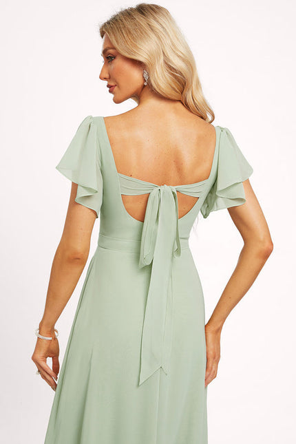 Robe Cérémonie Longue Volants Rose - gallery 2