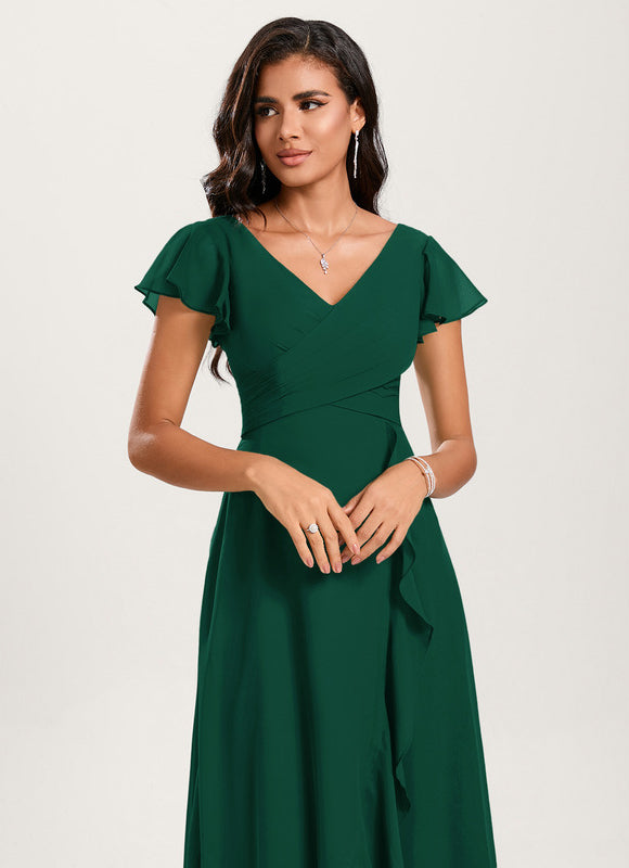 Robe Cérémonie Fluide Marine Élégante - gallery 5