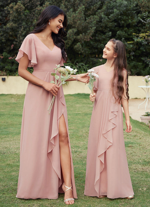 Robe Cérémonie Mousseline Bleu Pastel - gallery 5