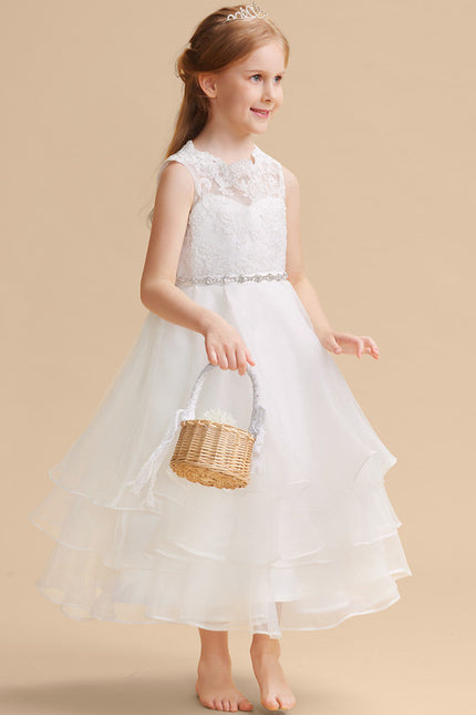 Robe Cérémonie Éblouissante Blanche - gallery 2