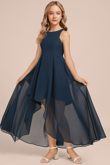 Robe Cérémonie Mousseline Marine - gallery 4