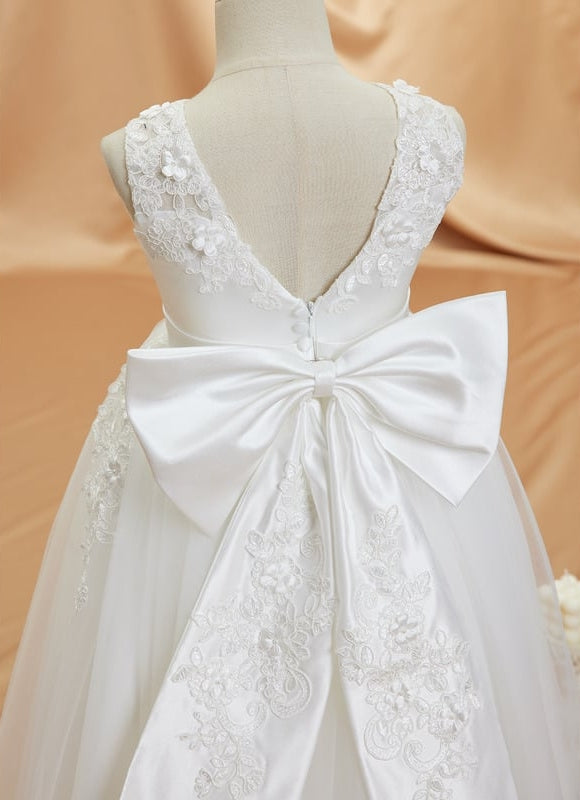 Robe Blanche Dentelle Ceremonie - gallery 3