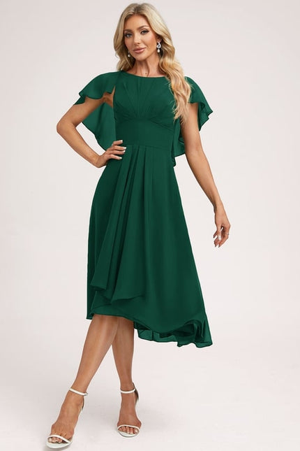 Robe Cérémonie Col Rond Volantée - gallery 2