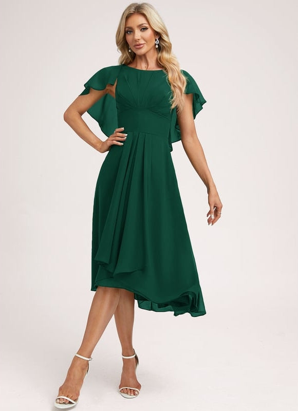 Robe Cérémonie Col Rond Volantée - gallery 2