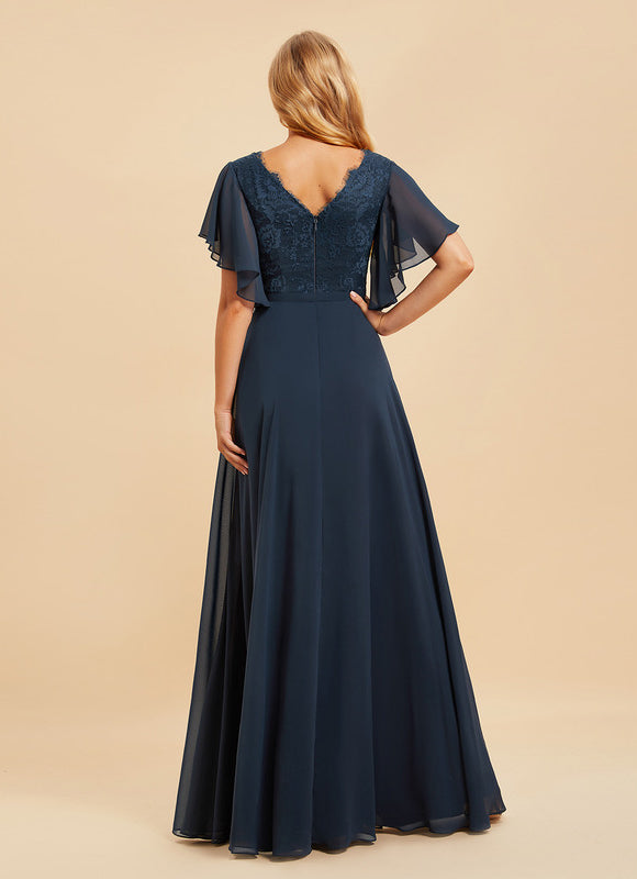 Robe Cérémonie Longue Rose Élégante - gallery 4