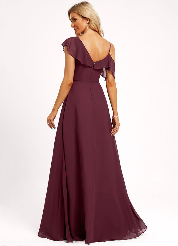 Robe Cérémonie Bourgogne À Volants - gallery 2
