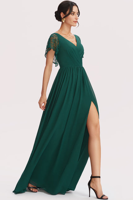 Robe Cérémonie Longue Rose Élégante - gallery 4