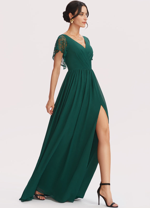 Robe Cérémonie Longue Rose Élégante - gallery 4