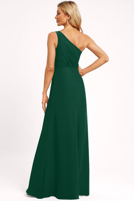 Robe Cérémonie Élégance Asymétrique Vert - gallery 6