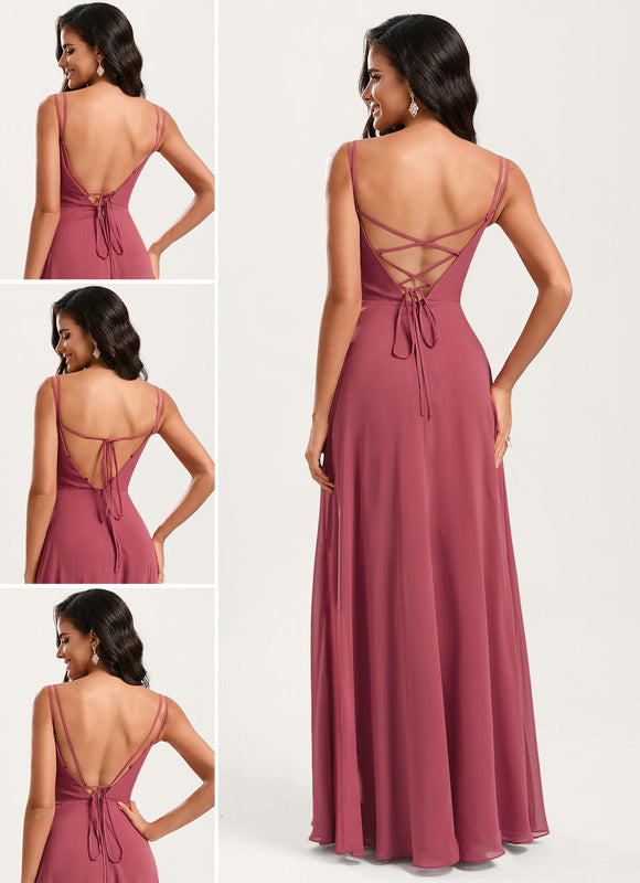 Robe Cérémonie Longue Volants Rose - gallery 1