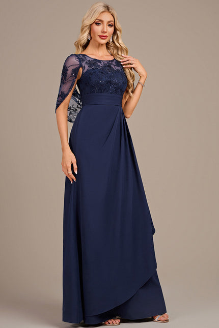 Robe Cérémonie Longue Marine Élégante - gallery 4