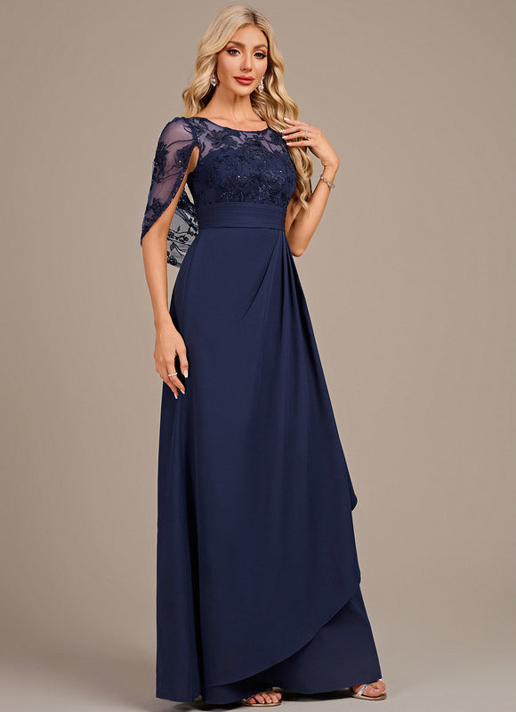 Robe Cérémonie Longue Marine Élégante - gallery 4