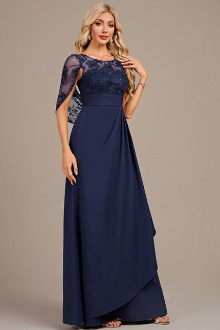 Robe Cérémonie Longue Marine Élégante - gallery 4