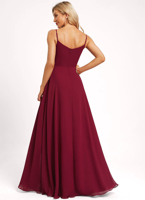 Robe Cérémonie Vaporeuse Bordeaux - gallery 2