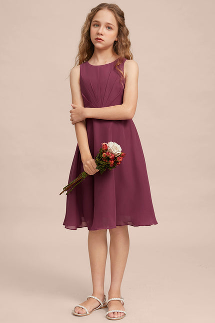 Robe Cérémonie Mousseline Marine Ajustée - gallery 6