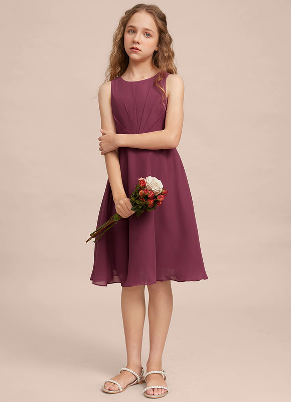 Robe Cérémonie Mousseline Marine Ajustée - gallery 6