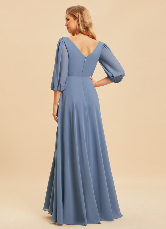 Robe Cérémonie Longue Volants Rose - gallery 1
