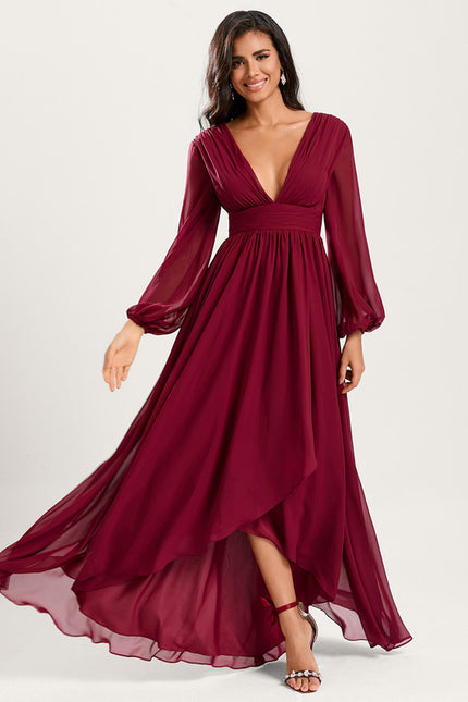 Robe Cérémonie Fluide Marine Élégante