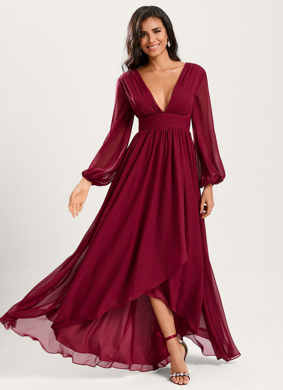 Robe Cérémonie Fluide Marine Élégante