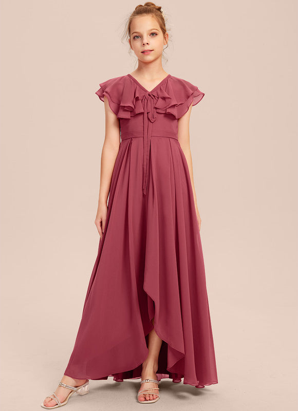 Robe Cérémonie Demoiselle Dhonneur Beige - gallery 5