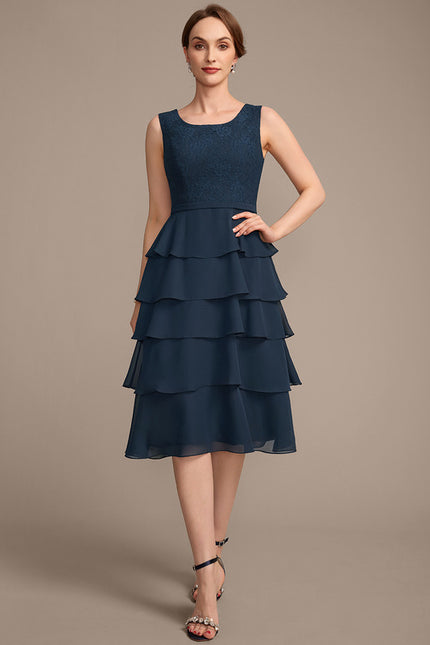 Robe Ceremonie Grande Taille Bleu Marine - gallery 7