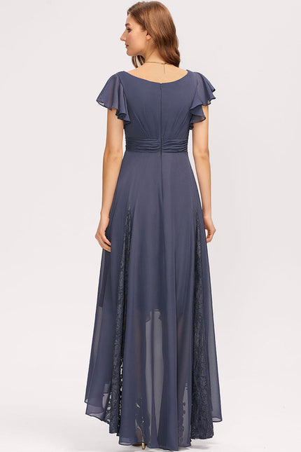 Robe Cérémonie Dentelle Asymétrique - gallery 1