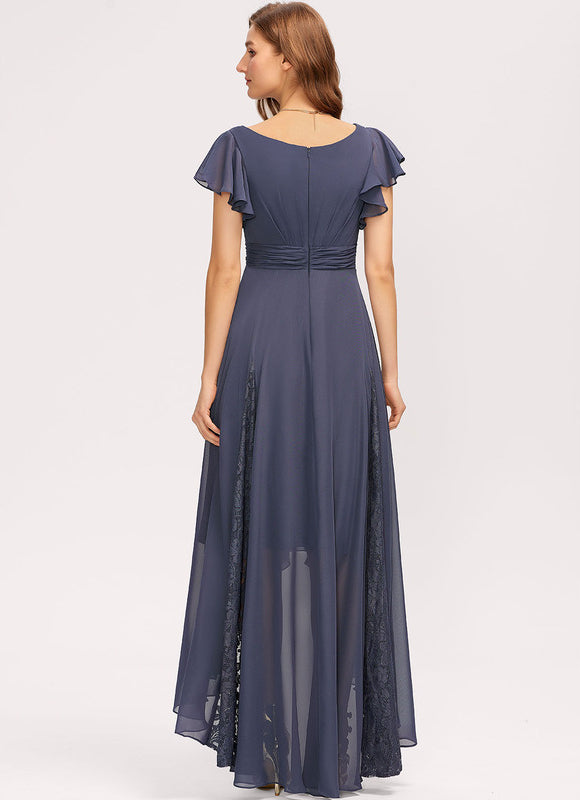 Robe Cérémonie Dentelle Asymétrique - gallery 1