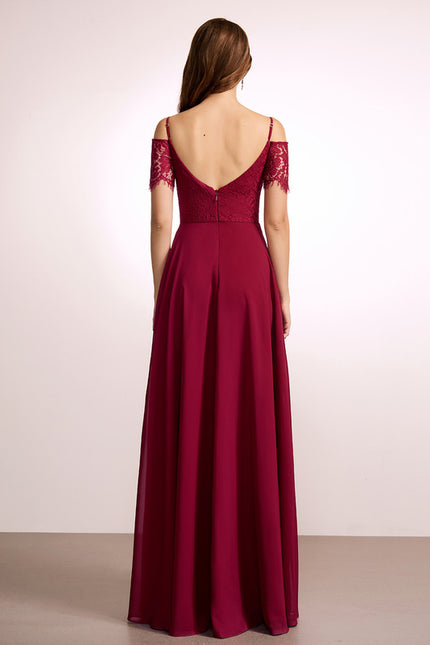 Robe Cérémonie Longue Rose Élégante - gallery 4