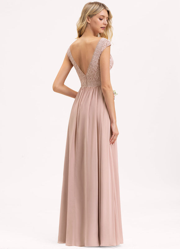 Robe Cérémonie Longue Rose Élégante - gallery 1