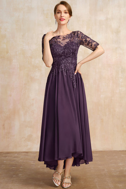 Robe Cérémonie En Dentelle Marine - gallery 3