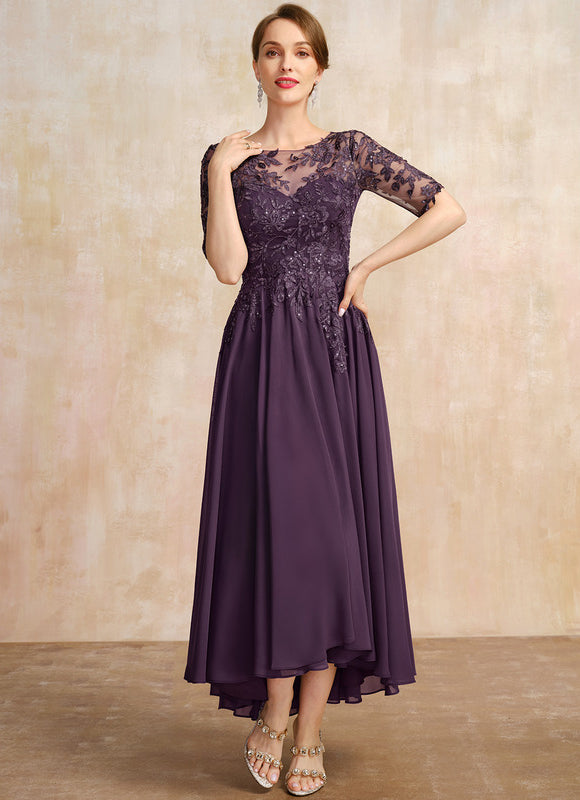 Robe Cérémonie En Dentelle Marine - gallery 3