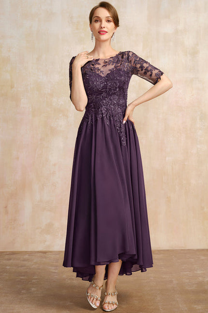 Robe Cérémonie En Dentelle Marine - gallery 3