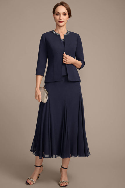 Robe Cérémonie Ensemble Chic Marine