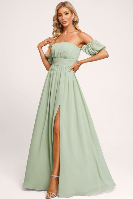 Robe Cérémonie Vert Menthe Fluide - gallery 5