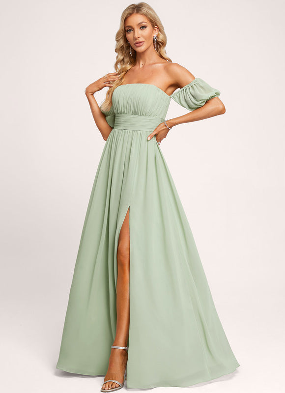 Robe Cérémonie Vert Menthe Fluide - gallery 5