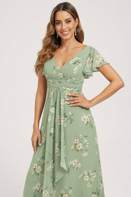 Robe Cérémonie Longue Volants Rose - gallery 4