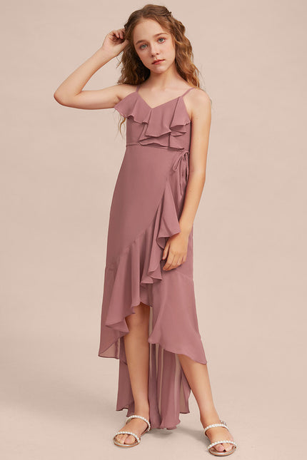 Robe Cérémonie Asymétrique Volants