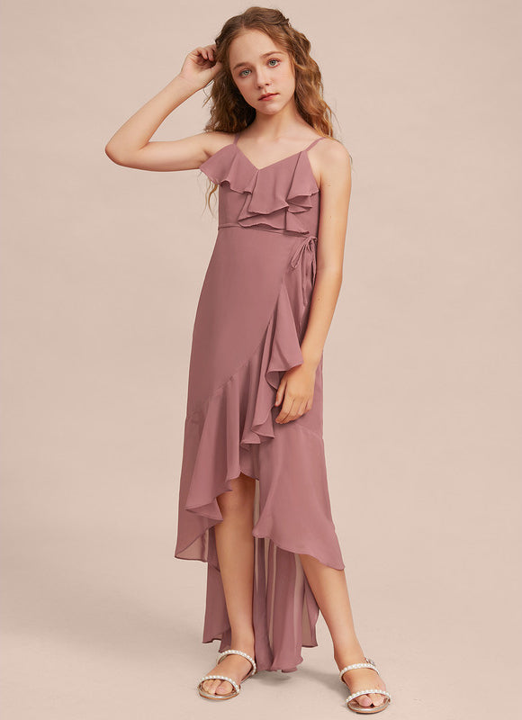 Robe Cérémonie Asymétrique Volants
