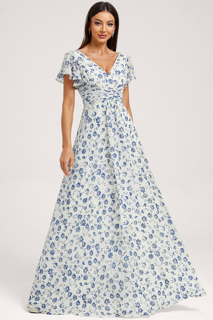 Robe Cérémonie Longue Volants Rose